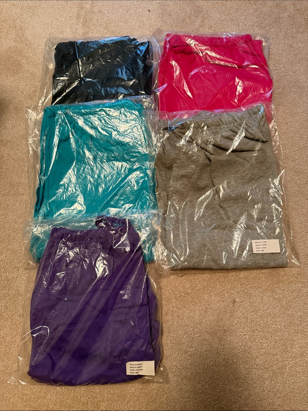 Brand new Cozee Corner sleep pants size small.  Purple, gray, teal, black, pink